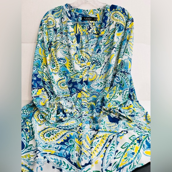 Lauren Ralph Lauren Paisley Print Blouse - Picture 1 of 5